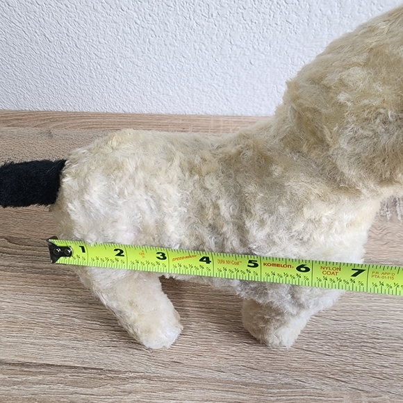 VINTAGE Plush Schnauzer Puppy Dog Black White Plush Stuffed Toy MCM 50s 60s - Picture 7 of 13